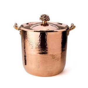 Copper Stockpot 10 Qt  with Flower Lid
